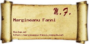 Margineanu Fanni névjegykártya